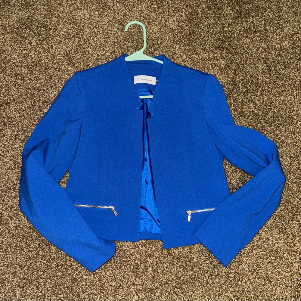 NWOT Calvin Klein Cobalt Blue Blazer